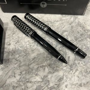 Bombay Herringbone Pen and Pencil set, vintage